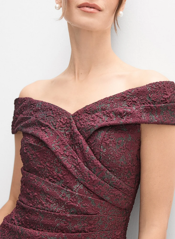 Metallic Jacquard Dress