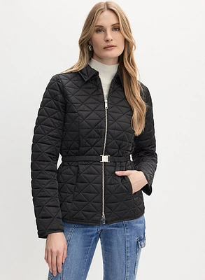 Manteau matelassé à ceinture