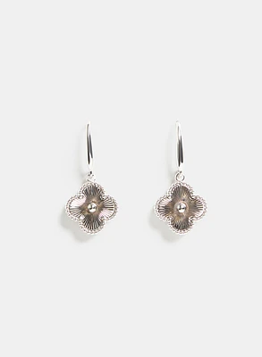 Boucles d'oreilles pendantes à trèfle