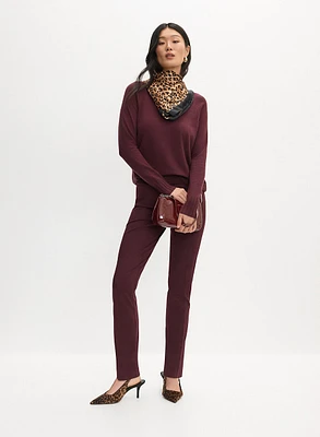 Mock Neck Sweater & Madison Straight-Leg Pants