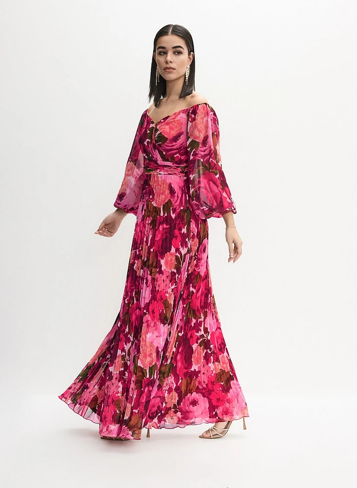 BA Nites - Floral Plissé Dress