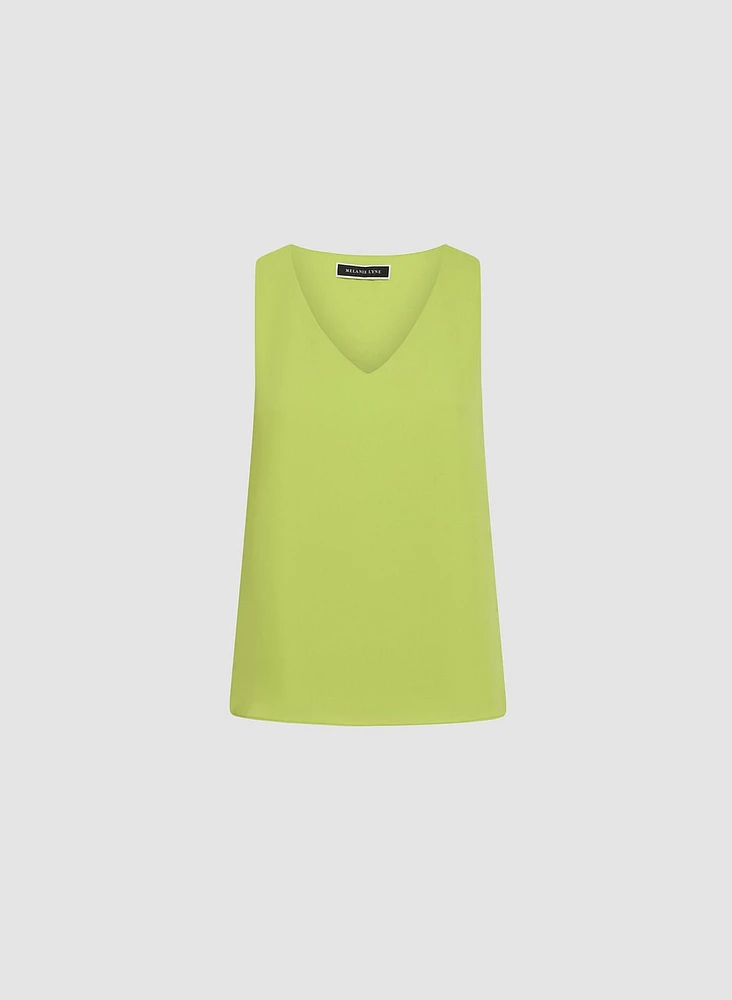 Essential Sleeveless V-Neck Blouse