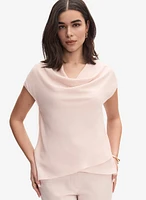 Crepe Cowl Neck Blouse