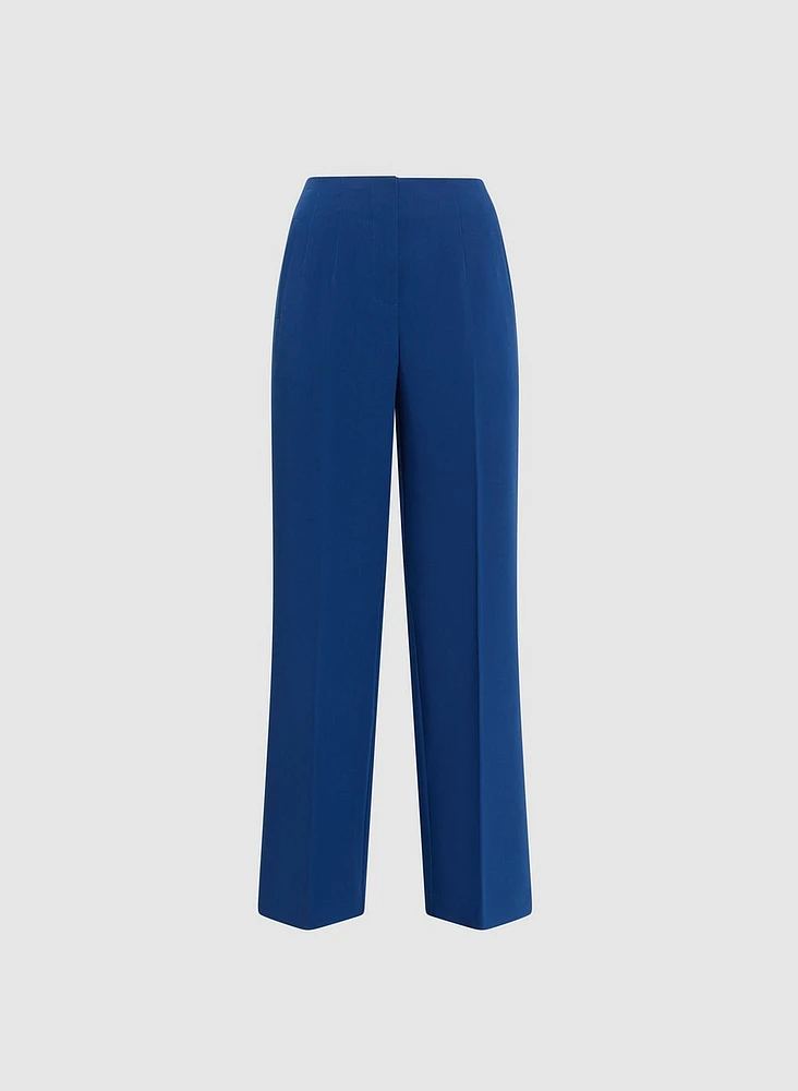 Seamed Waist Wide-Leg Pants