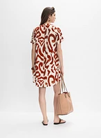 Abstract Print Short Dress