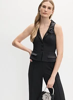 Adrianna Papell - Tuxedo Vest Jumpsuit