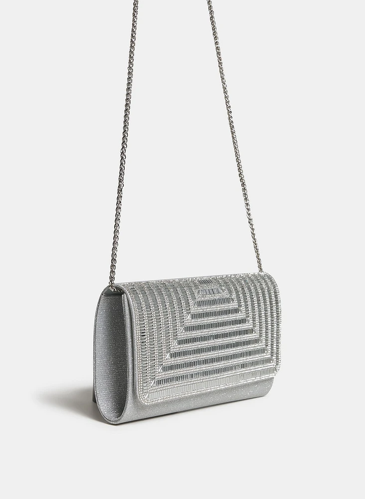 Crystal Baguette Embellished Handbag