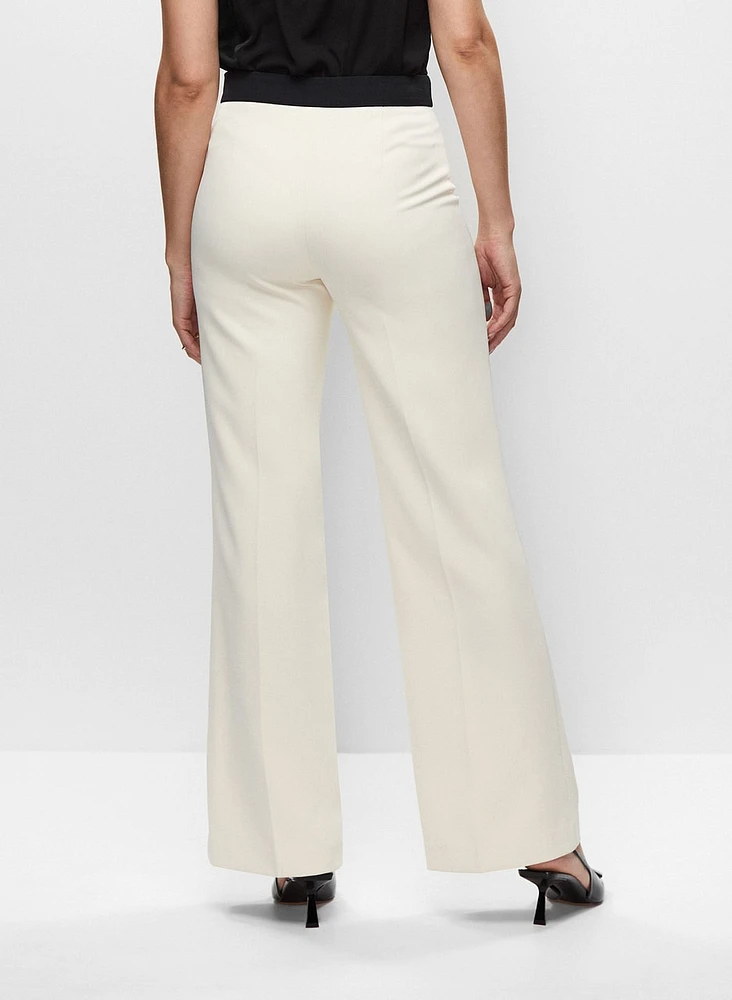 Colour Block Flare Leg Pants