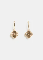 Boucles d'oreilles pendantes à trèfle