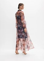 Printed Organza Dress