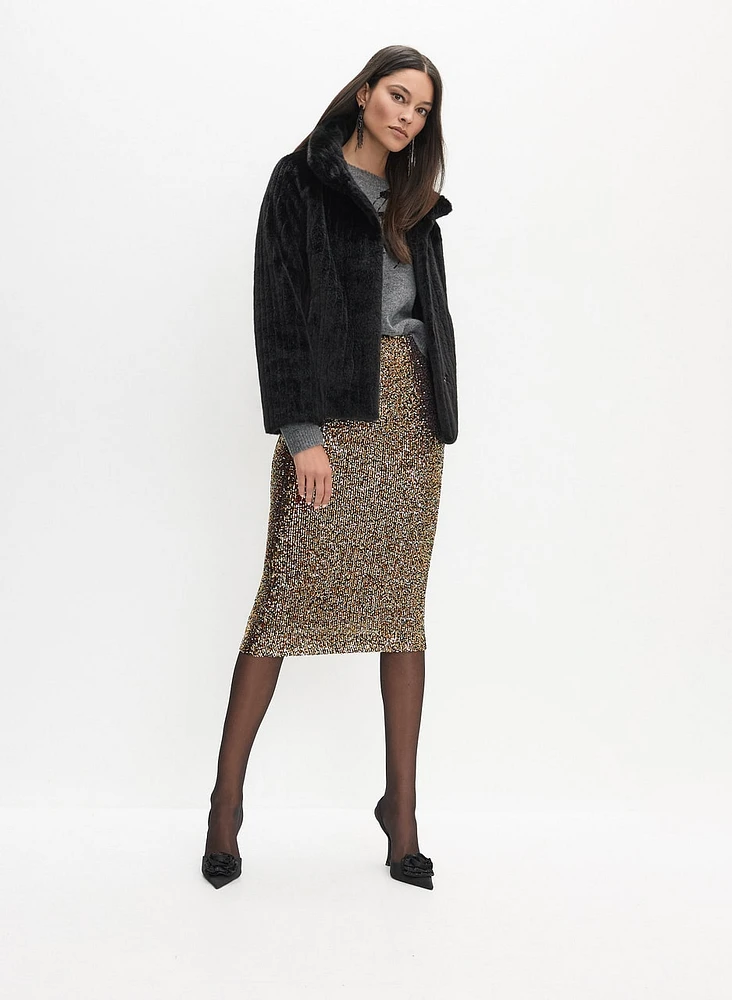 Sequin Pencil Skirt