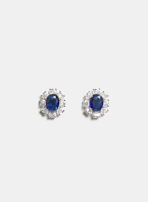 Boucles d'oreilles en cristaux ovales