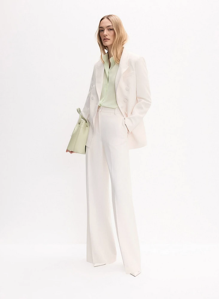 Crepe Peaked Lapel Jacket