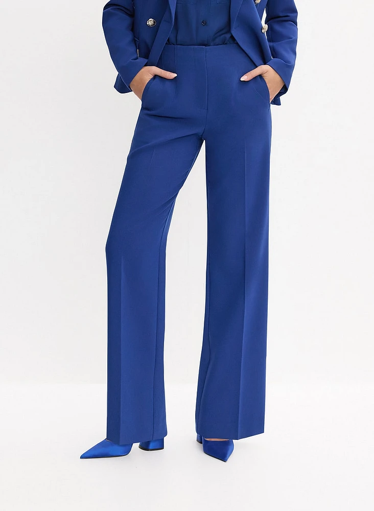 Seamed Waist Wide-Leg Pants