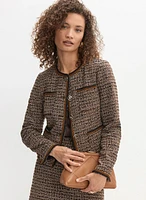 Button-Up Bouclé Jacket