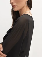 Long Sleeve Chiffon Bolero