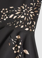 Robe cocktail à imprimé floral