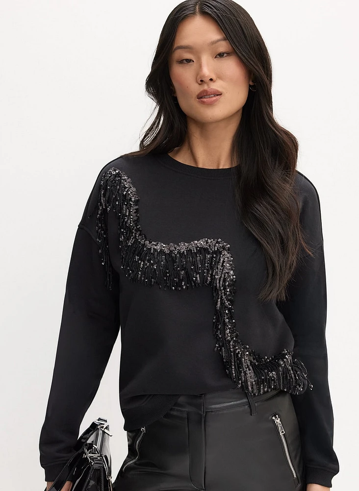 Sequin Detail Sweatshirt