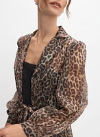 Crepe Jumpsuit & Leopard Jacket