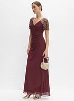 Robe ajustée en chiffon