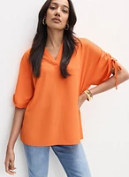 Joseph Ribkoff - Ruched Sleeve Blouse