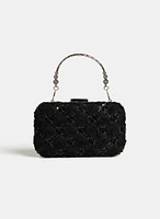 Mesh Rosette Clutch