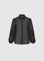 Lace Cotton Voile Blouse