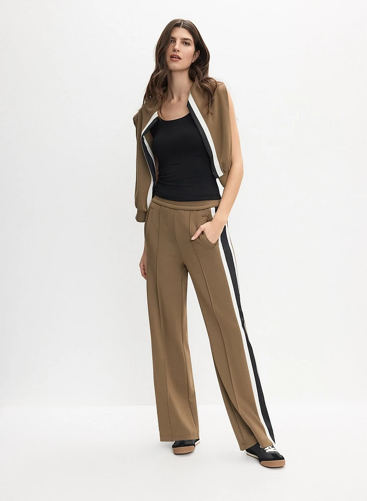 Wide-Leg Pull-On Pants