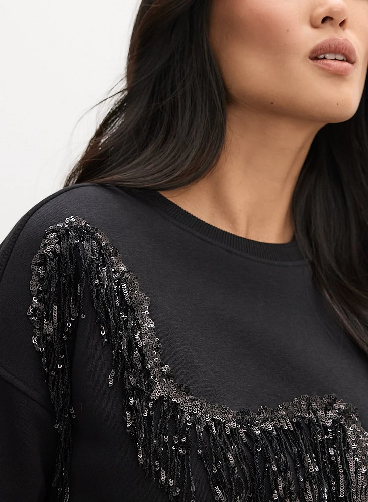 Sequin Detail Sweatshirt