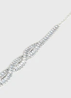 Cross-Over Cubic Zirconia Bracelet