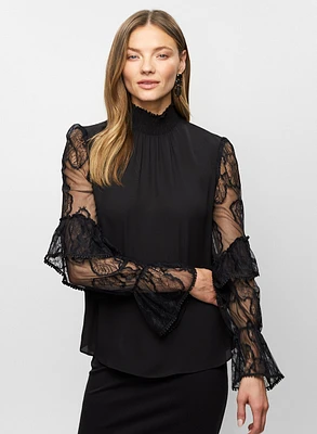 Lace Sleeve Blouse