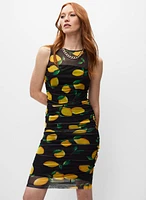 Lemon Print Sleeveless Dress