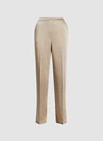 Pantalon droit en satin
