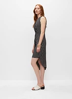 Asymmetrical Stripe Print Dress