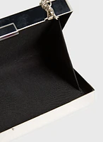 Pochette rectangulaire à cristaux