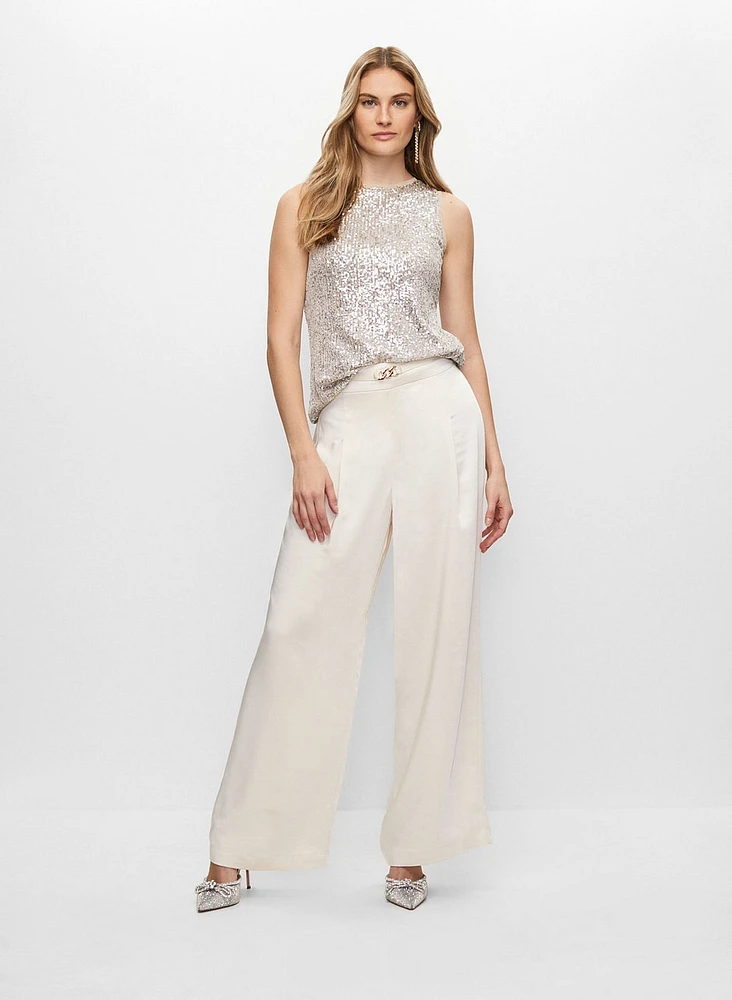 Haut sans manches à sequins
