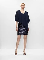 Asymmetric Top & Sequin Skirt