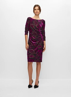 Adrianna Papell - Robe à motif floral scintillant