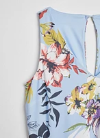 Robe longue sans manches à motif floral