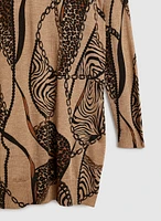 Tunique en tricot à motif de chaîne et animal