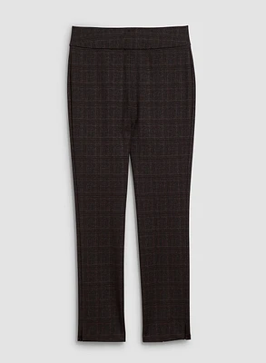 Madison Plaid Pull-On Pants