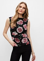 Floral Print Sleeveless Top