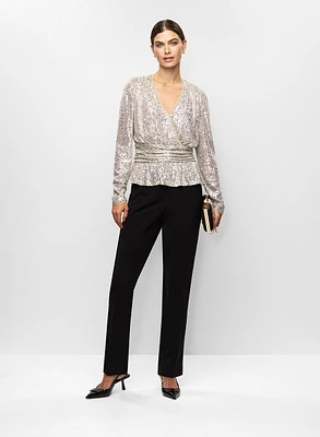 Haut en sequins à pantalon coupe Juliette
