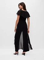 Adrianna Papell - High-Low Chiffon Jumpsuit