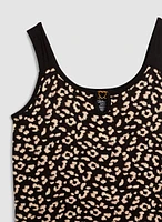 Leopard Print Heart Detail Pyjama Set