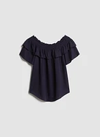 Off-the-Shoulder Ruffle Blouse
