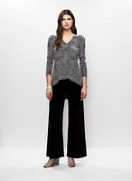 Tunique à motif animal et pantalon en velours