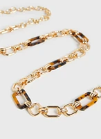 Tortoise Shell Chain Link Belt