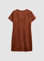 Robe de jour en faux suède