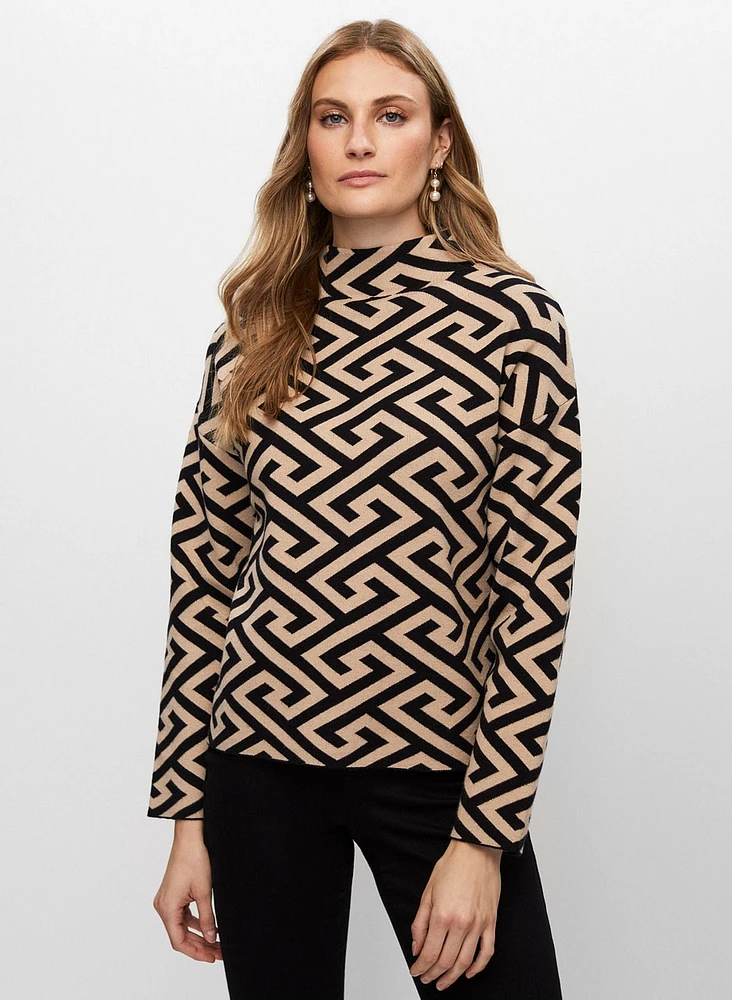 Geometric Motif Sweater